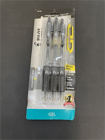 Pilot G2 Ultra Fine Gel Pen, 3 pk