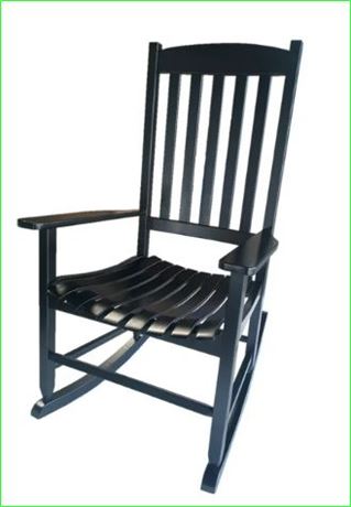 Mainstays Outdoor Wood Porch Rocking Chair, Black Color