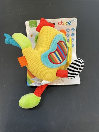 Dolce Plush Spring Chick Activity Velour Plush Toy, Multicolor