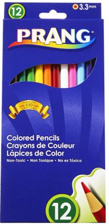 Prang 3.3 mm Core Colored Pencil Set, Assorted Colors, Set of 12