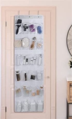 Clear 26 pair Over the door Clear Shoe Organizer
