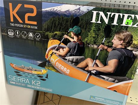 Intex K2 Two Person Sit On Inflatable Kayak