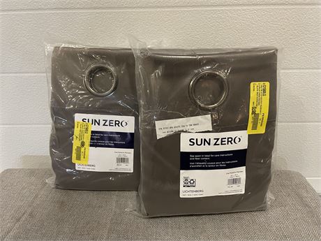(2) Sun Zero 50"x63" Blackout Panels, Gray