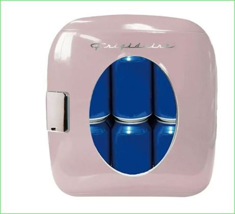 Frigidaire Portable Retro 12-Can Mini Cooler, EFMIS462, Pink