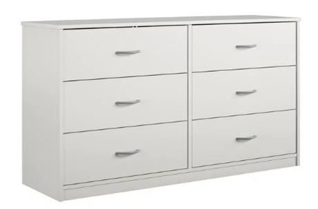 Mainstays Classic 6 drawer Dresser, white