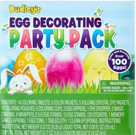 Dudleys Easter Egg   Party Pack, 100+ Pieces, Egg Decorating, Family Fun, Crafty