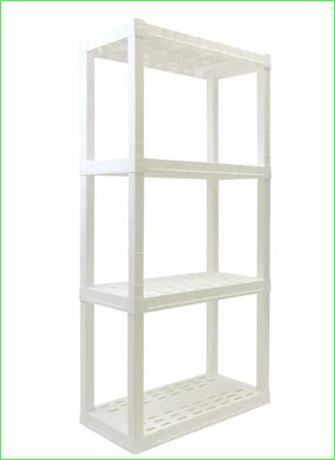 Hyper Tough 4 tier Storage Shelf, white